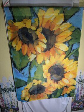 Evergreen Robin Moro Sunflower Decorative House Banner Flag Farmhouse Fall